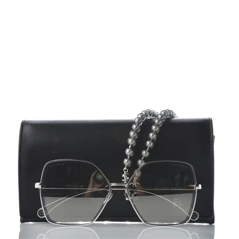 Chanel glasses with pearl chain